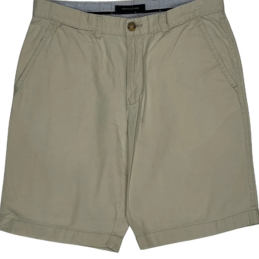 Tommy Hilfiger Chino Shorts - 32W 9L Beige Cotton - Image 10