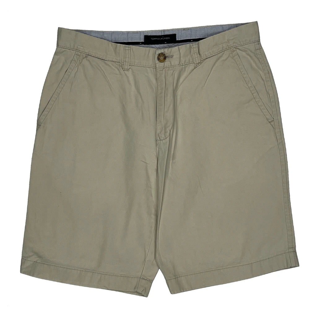 Tommy Hilfiger Chino Shorts - 32W 9L Beige Cotton - Image 2