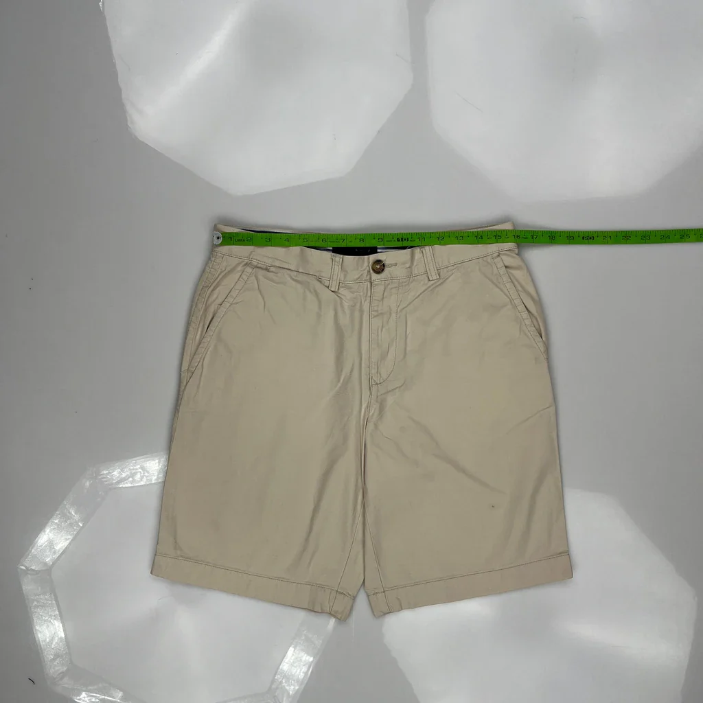 Tommy Hilfiger Chino Shorts - 32W 9L Beige Cotton - Image 3