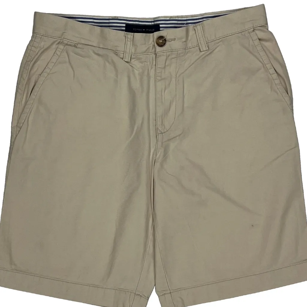 Tommy Hilfiger Chino Shorts - 32W 9L Beige Cotton - Image 9