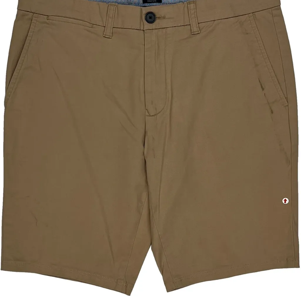 Tommy Hilfiger Slim Fit Chino Shorts - 33W 9L Beige Cotton - Image 11