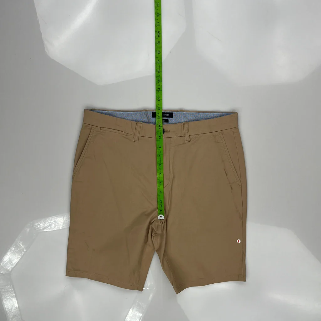 Tommy Hilfiger Slim Fit Chino Shorts - 33W 9L Beige Cotton - Image 5