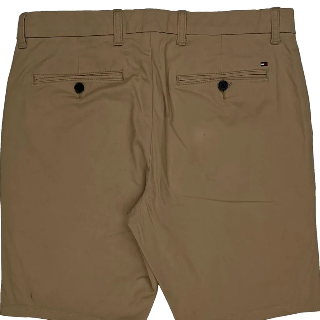 Tommy Hilfiger Slim Fit Chino Shorts - 33W 9L Beige Cotton - Image 9