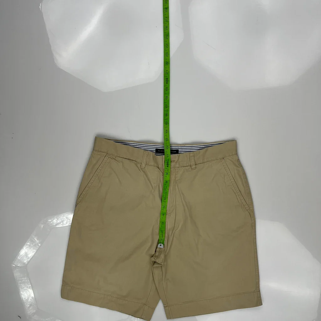 Tommy Hilfiger Chino Shorts - 33W 9L Beige Cotton - Image 4