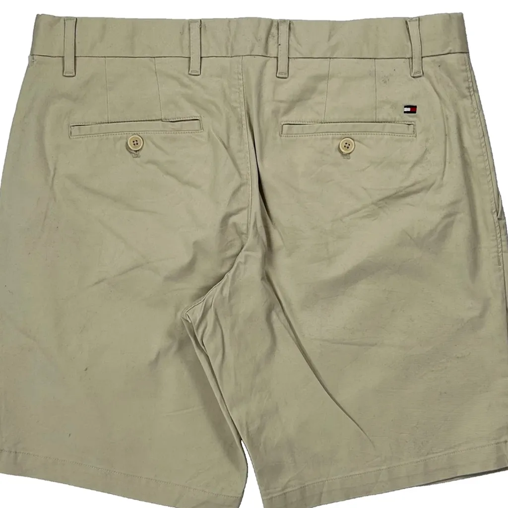 Tommy Hilfiger Chino Shorts - 33W 9L Beige Cotton - Image 6