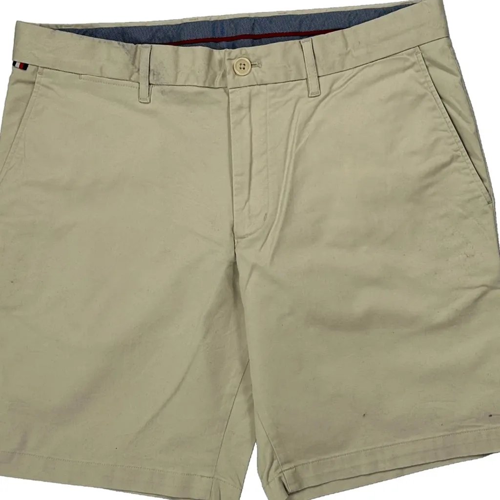 Tommy Hilfiger Chino Shorts - 33W 9L Beige Cotton - Image 8