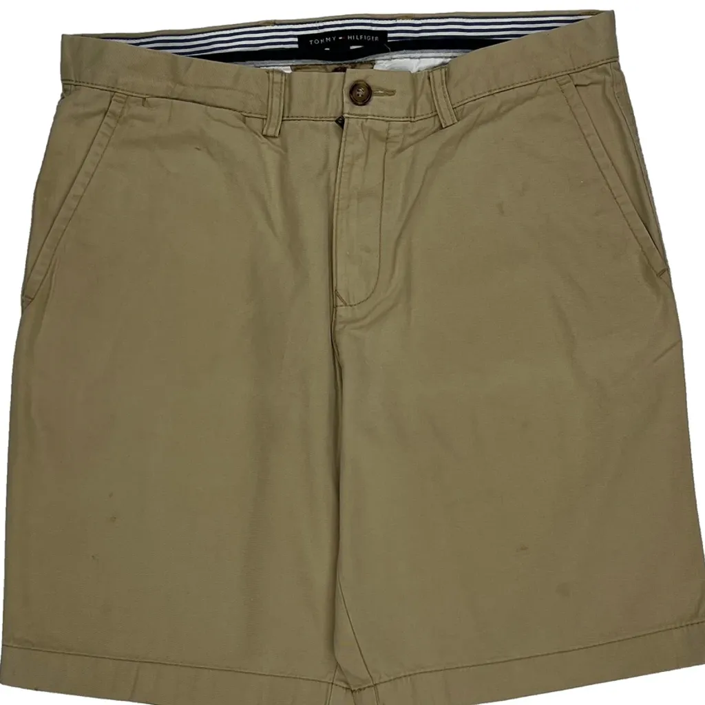 Tommy Hilfiger Chino Shorts - 34W 9L Beige Cotton - Image 9