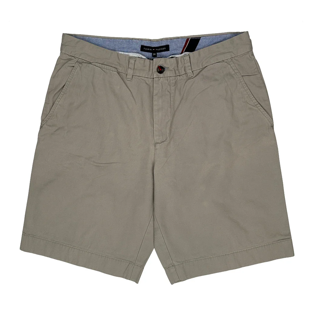 Tommy Hilfiger Chino Shorts - 34W 10L Beige Cotton - Image 2