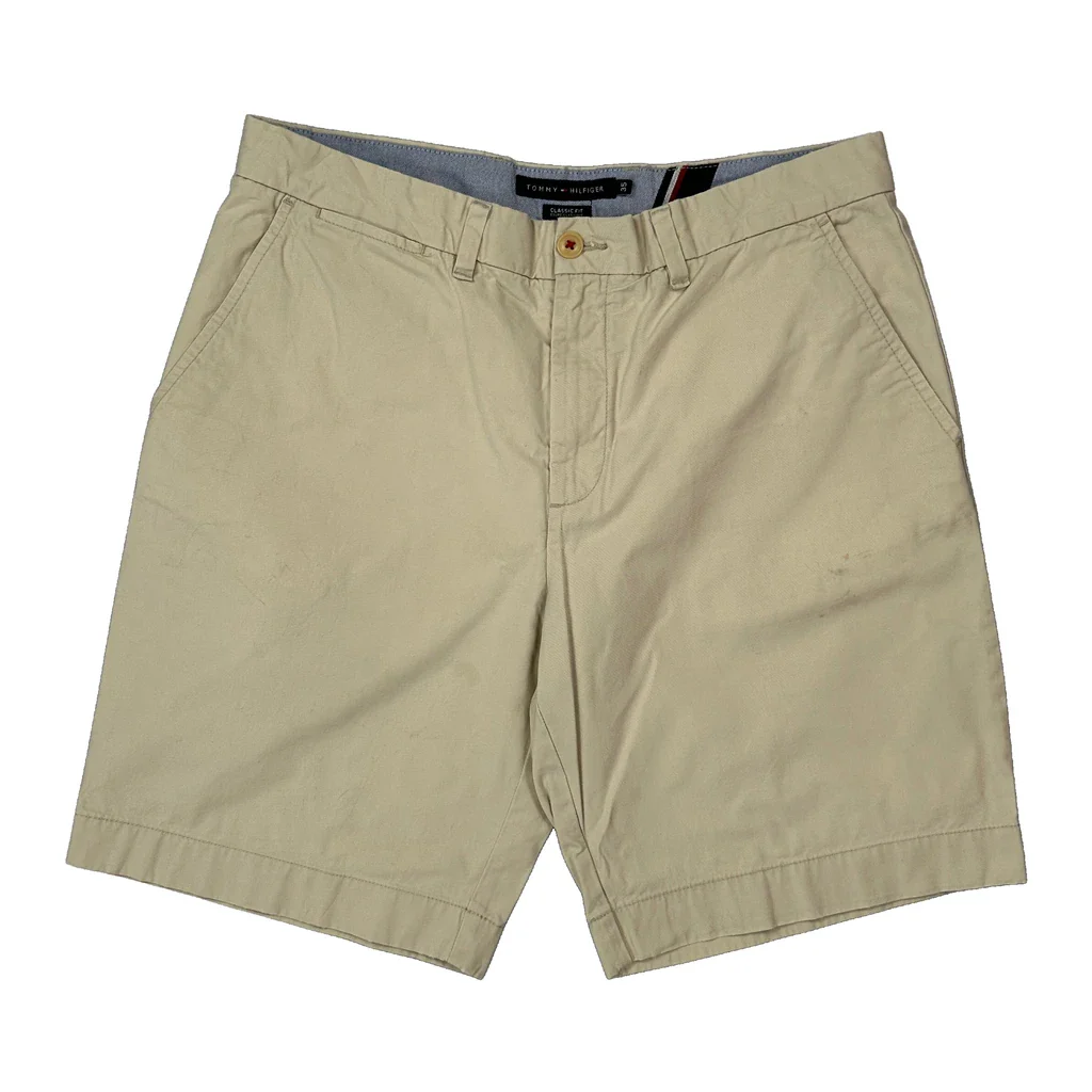 Tommy Hilfiger Chino Shorts - 34W 9L Beige Cotton - Image 2