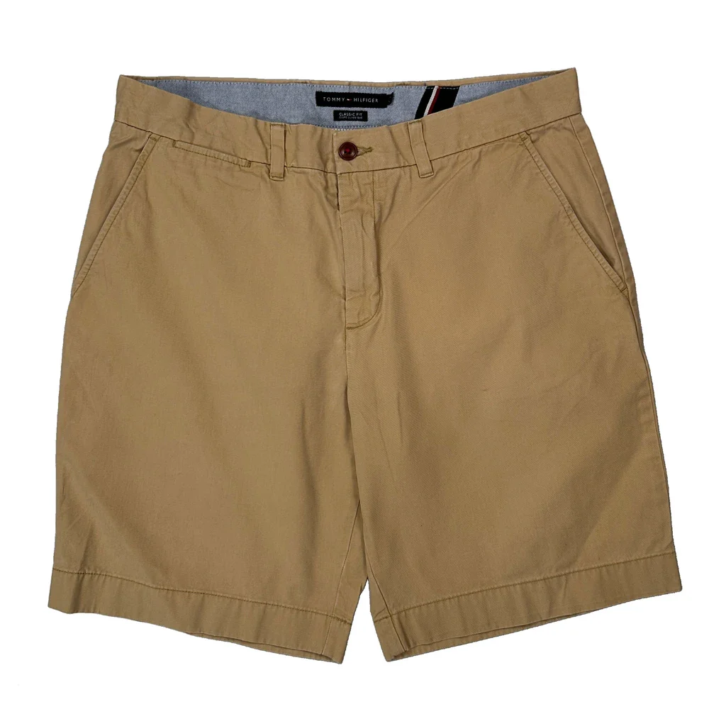 Tommy Hilfiger Chino Shorts - 34W 10L Beige Cotton - Image 2