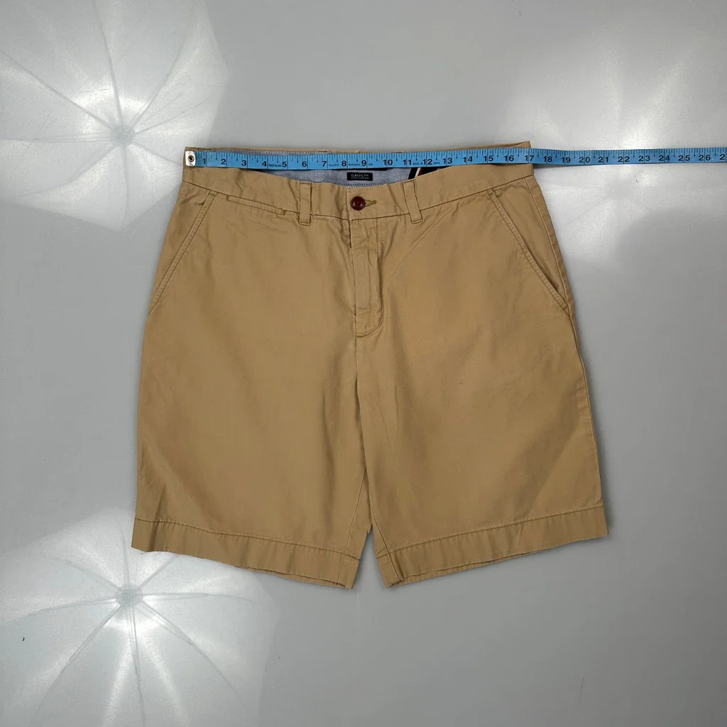 Tommy Hilfiger Chino Shorts - 34W 10L Beige Cotton - Image 3