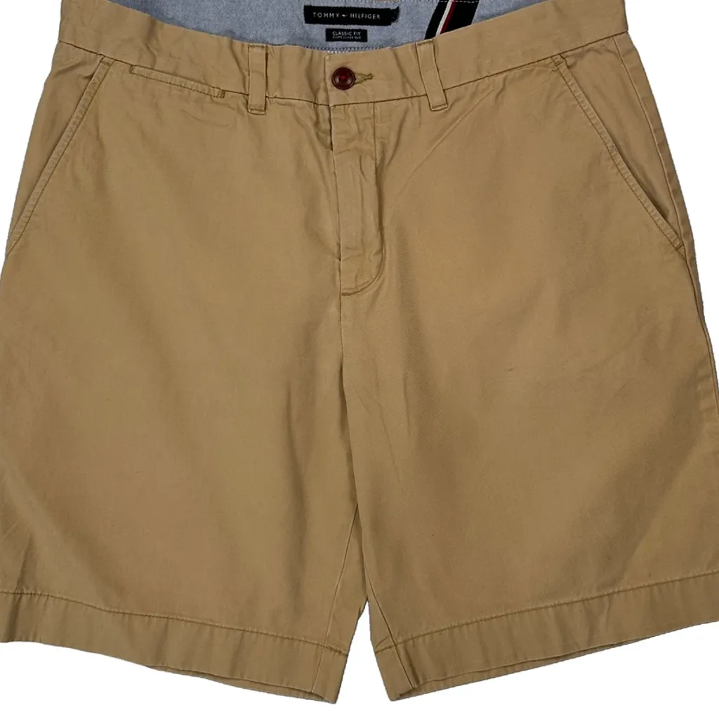 Tommy Hilfiger Chino Shorts - 34W 10L Beige Cotton - Image 9