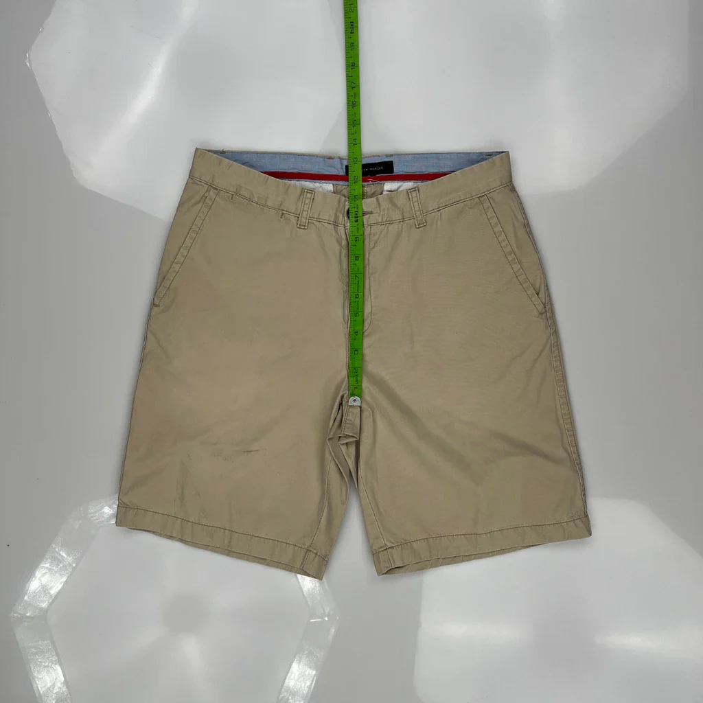 Tommy Hilfiger Chino Shorts - 34W 10L Beige Cotton - Image 4