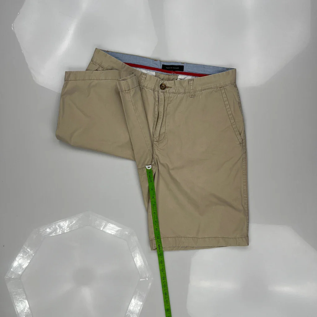 Tommy Hilfiger Chino Shorts - 34W 10L Beige Cotton - Image 5