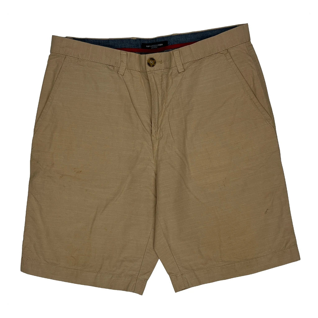 Tommy Hilfiger Chino Shorts - 34W 10L Beige Cotton - Image 2