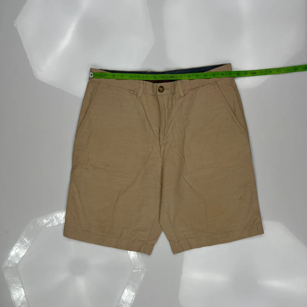 Tommy Hilfiger Chino Shorts - 34W 10L Beige Cotton - Image 3