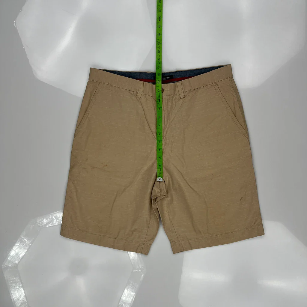 Tommy Hilfiger Chino Shorts - 34W 10L Beige Cotton - Image 4