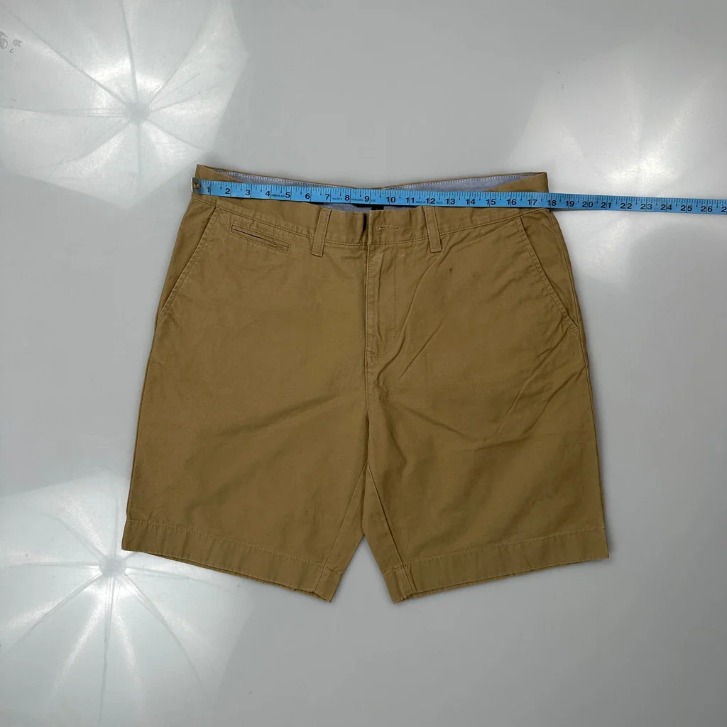 Tommy Hilfiger Chino Shorts - 35W 9L Beige Cotton - Image 3