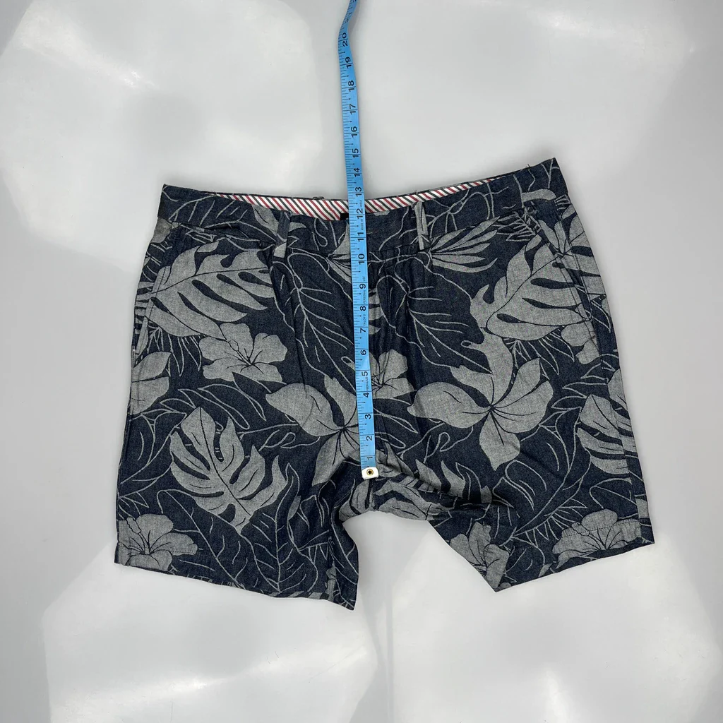 Tommy Hilfiger Floral Chino Shorts - 36W 7L Blue Cotton - Image 4