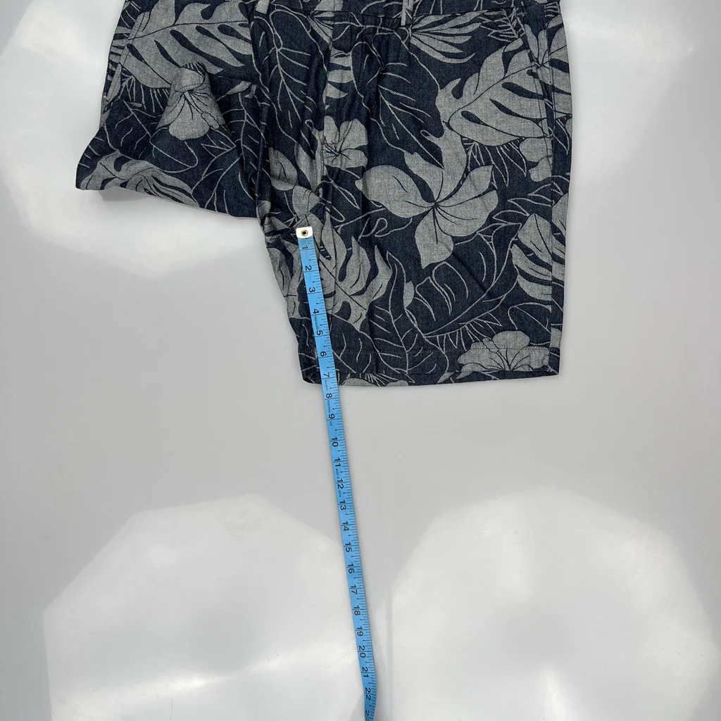 Tommy Hilfiger Floral Chino Shorts - 36W 7L Blue Cotton - Image 5