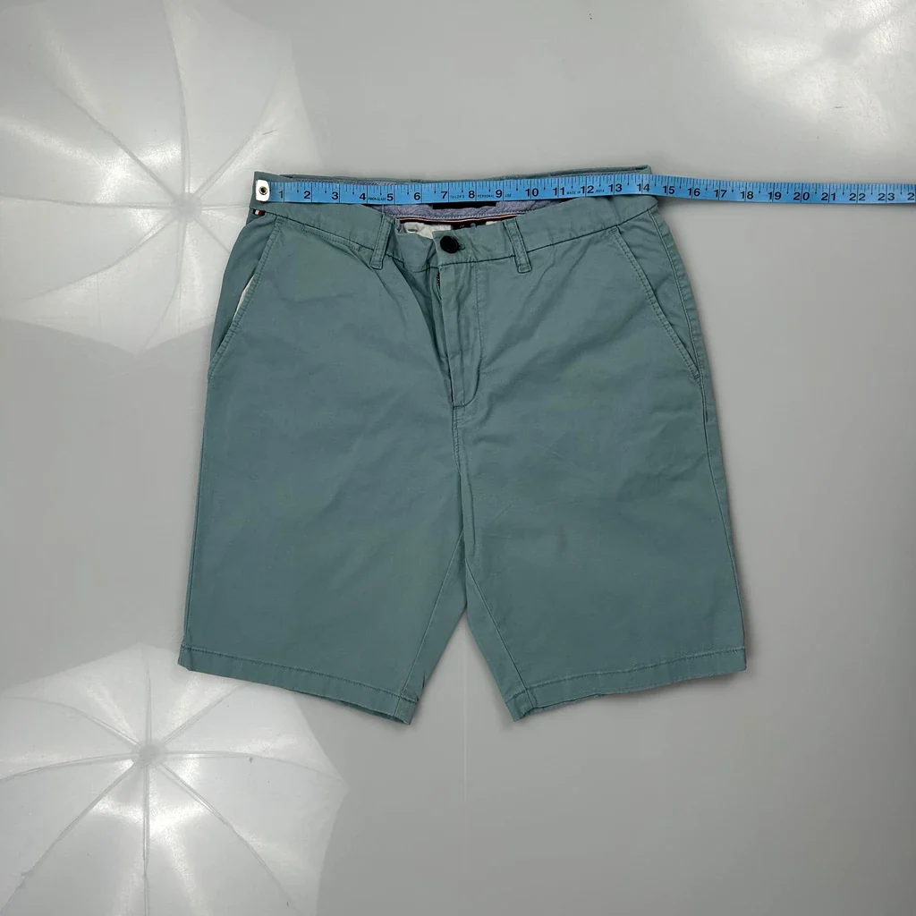 Tommy Hilfiger Chino Shorts - 29W 9L Green Cotton - Image 3