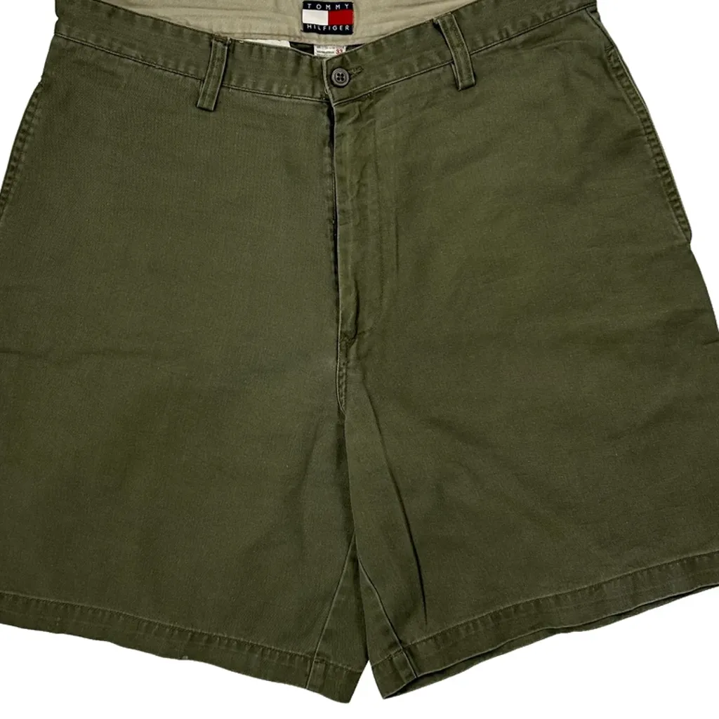 Tommy Hilfiger Chino Shorts - 33W 8L Green Cotton - Image 10