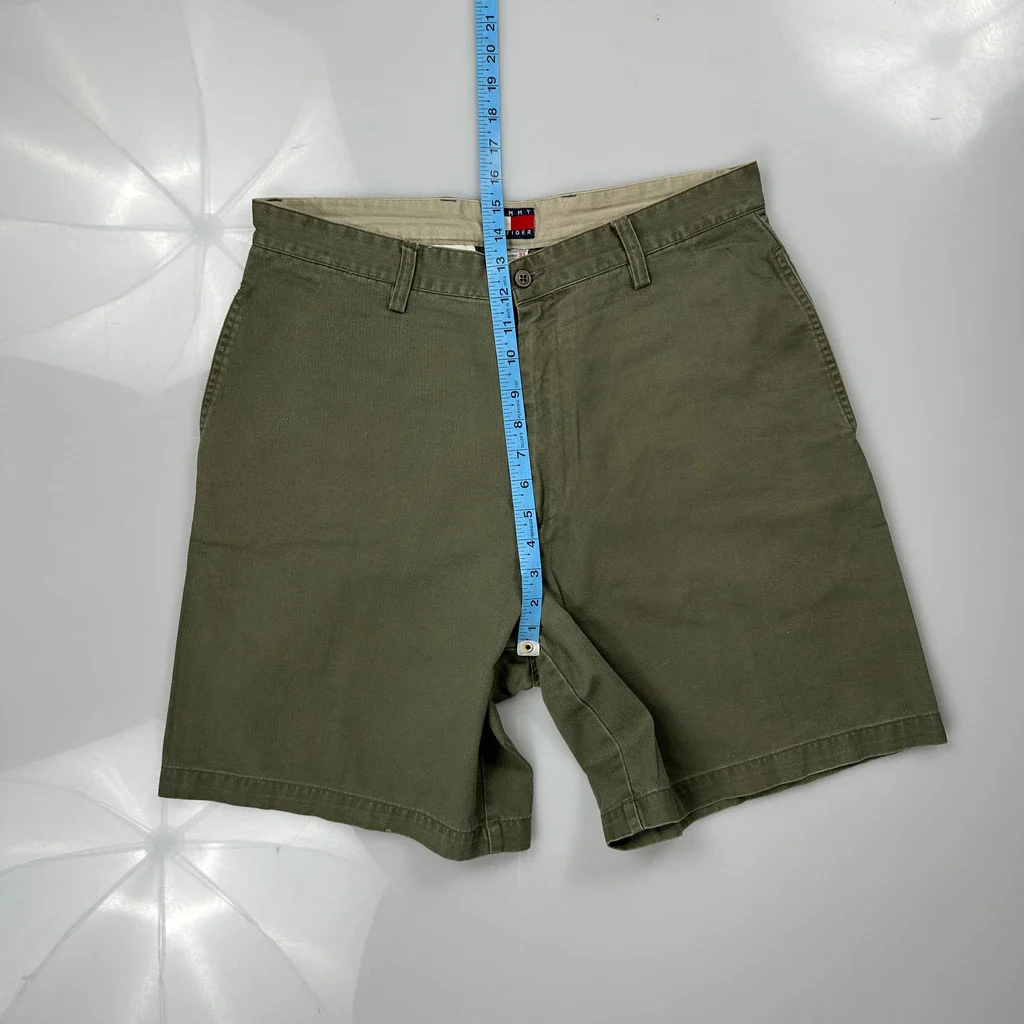 Tommy Hilfiger Chino Shorts - 33W 8L Green Cotton - Image 4