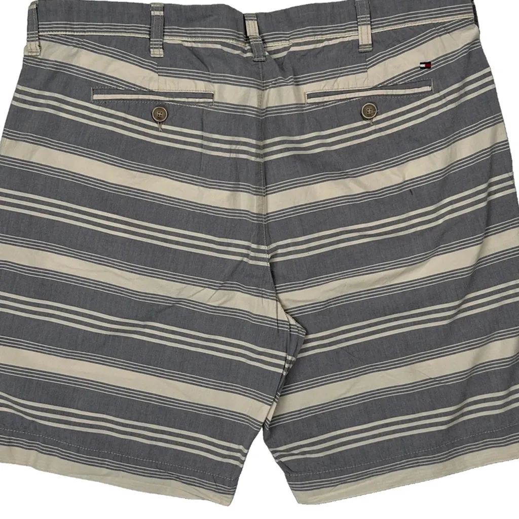 Tommy Hilfiger Striped Chino Shorts - 38W 10L Grey Cotton - Image 8