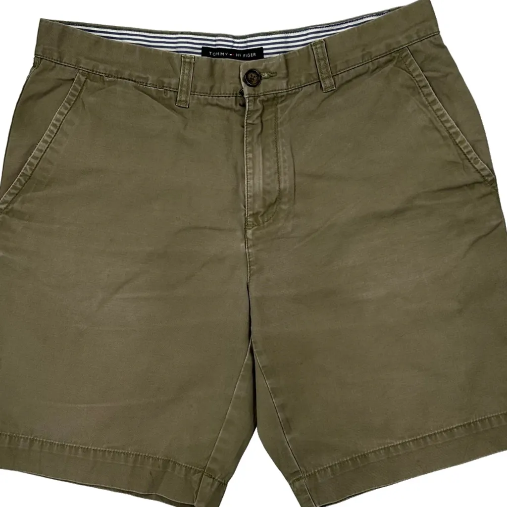Tommy Hilfiger Chino Shorts - 34W 10L Khaki Cotton - Image 10