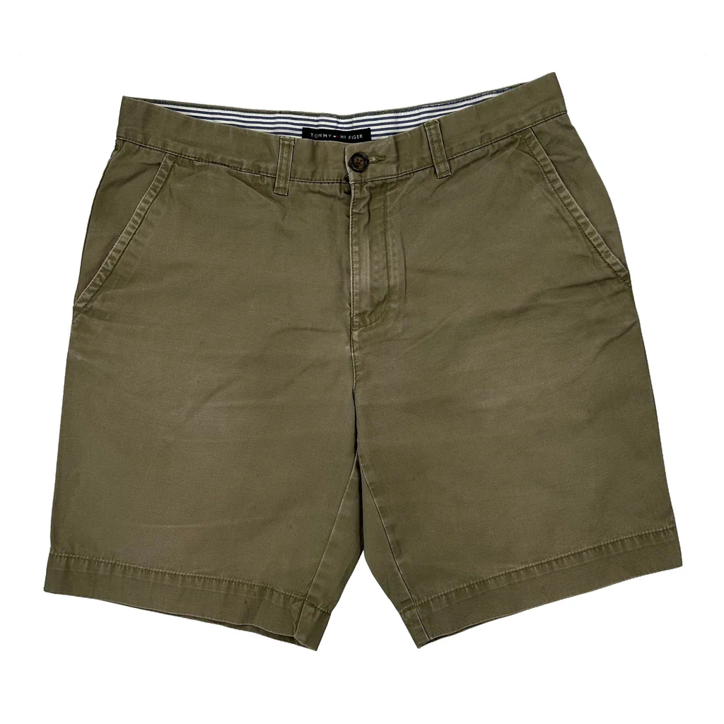 Tommy Hilfiger Chino Shorts - 34W 10L Khaki Cotton - Image 2