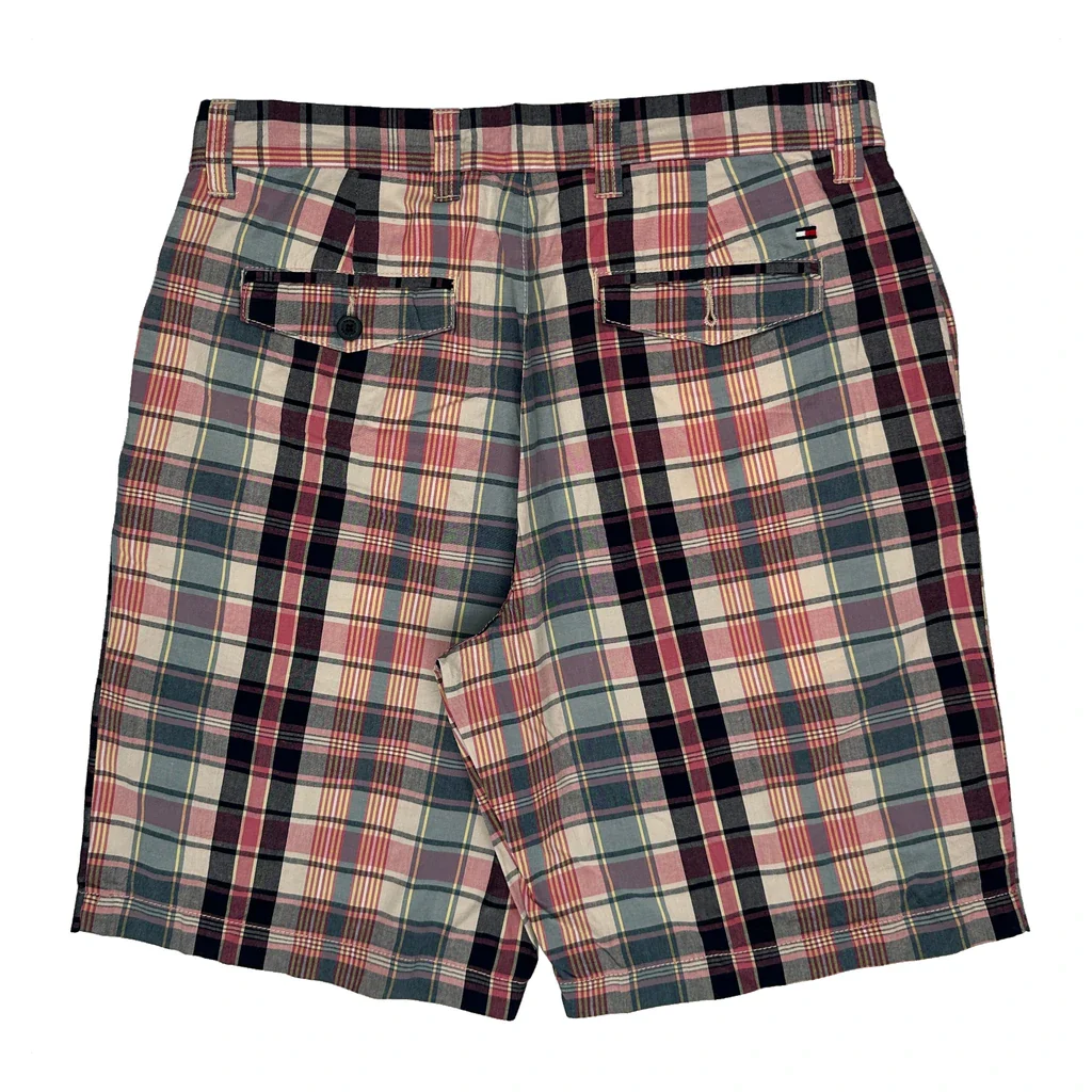 Tommy Hilfiger Checked Chino Shorts - 32W 9L Multicoloured Cotton
