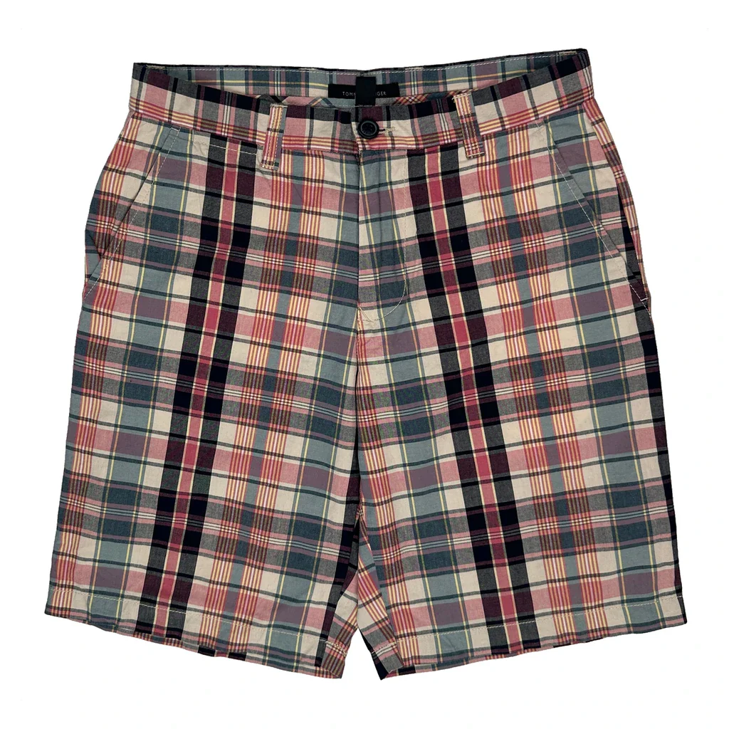 Tommy Hilfiger Checked Chino Shorts - 32W 9L Multicoloured Cotton - Image 2