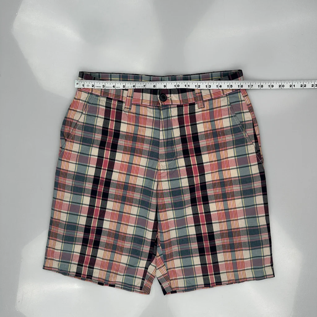 Tommy Hilfiger Checked Chino Shorts - 32W 9L Multicoloured Cotton - Image 3