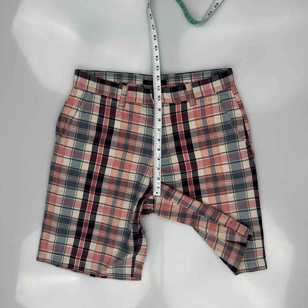 Tommy Hilfiger Checked Chino Shorts - 32W 9L Multicoloured Cotton - Image 4