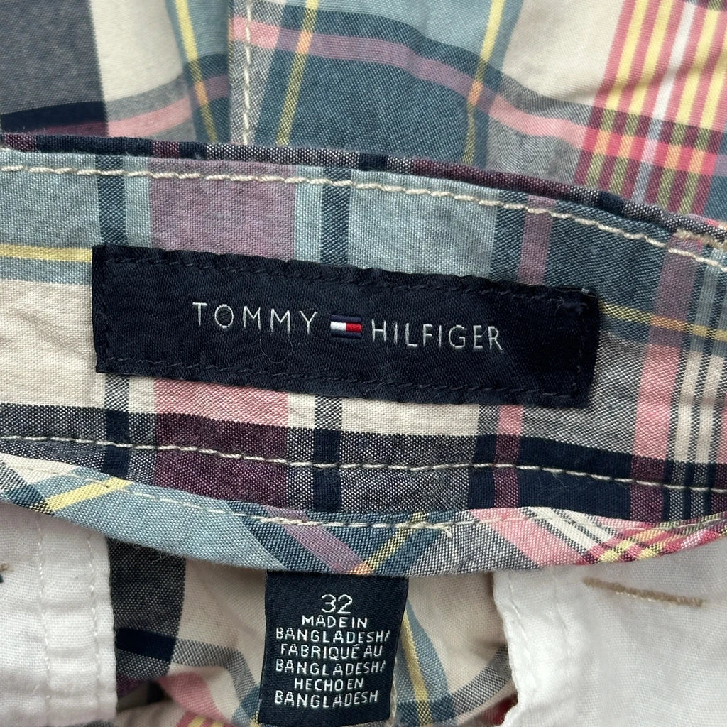 Tommy Hilfiger Checked Chino Shorts - 32W 9L Multicoloured Cotton - Image 6