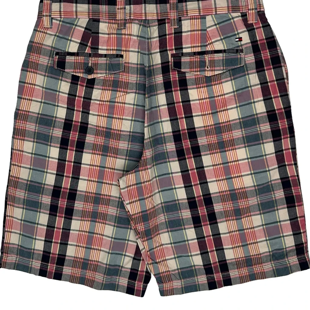 Tommy Hilfiger Checked Chino Shorts - 32W 9L Multicoloured Cotton - Image 8