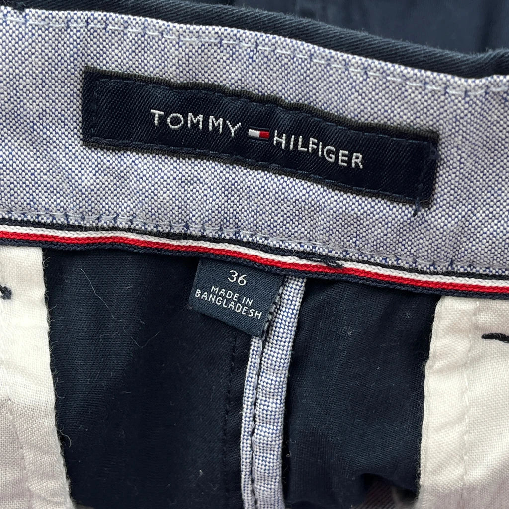 Tommy Hilfiger Striped Chino Shorts - 36W 9L Navy Cotton - Image 6