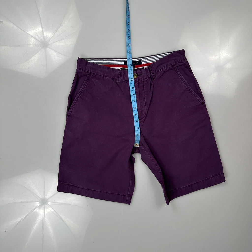 Tommy Hilfiger Chino Shorts - 31W 10L Purple Cotton - Image 4