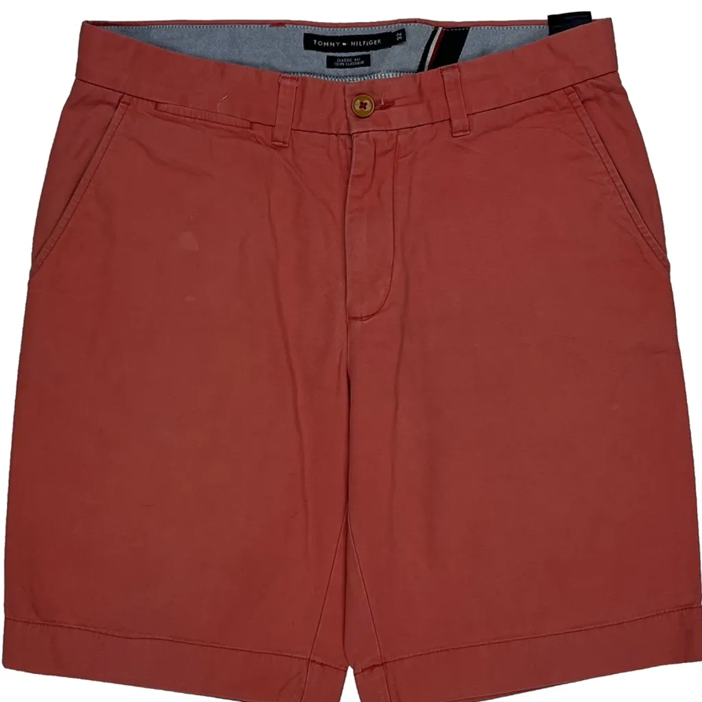 Tommy Hilfiger Chino Shorts - 32W 9L Red Cotton - Image 12