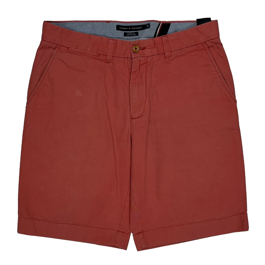 Tommy Hilfiger Chino Shorts - 32W 9L Red Cotton - Image 2