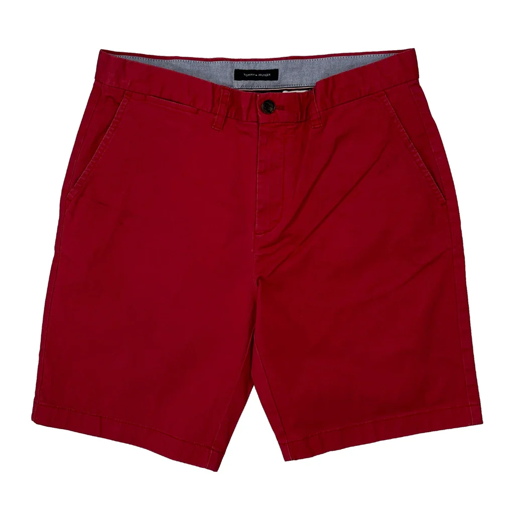 Tommy Hilfiger Chino Shorts - 33W 9L Red Cotton - Image 2