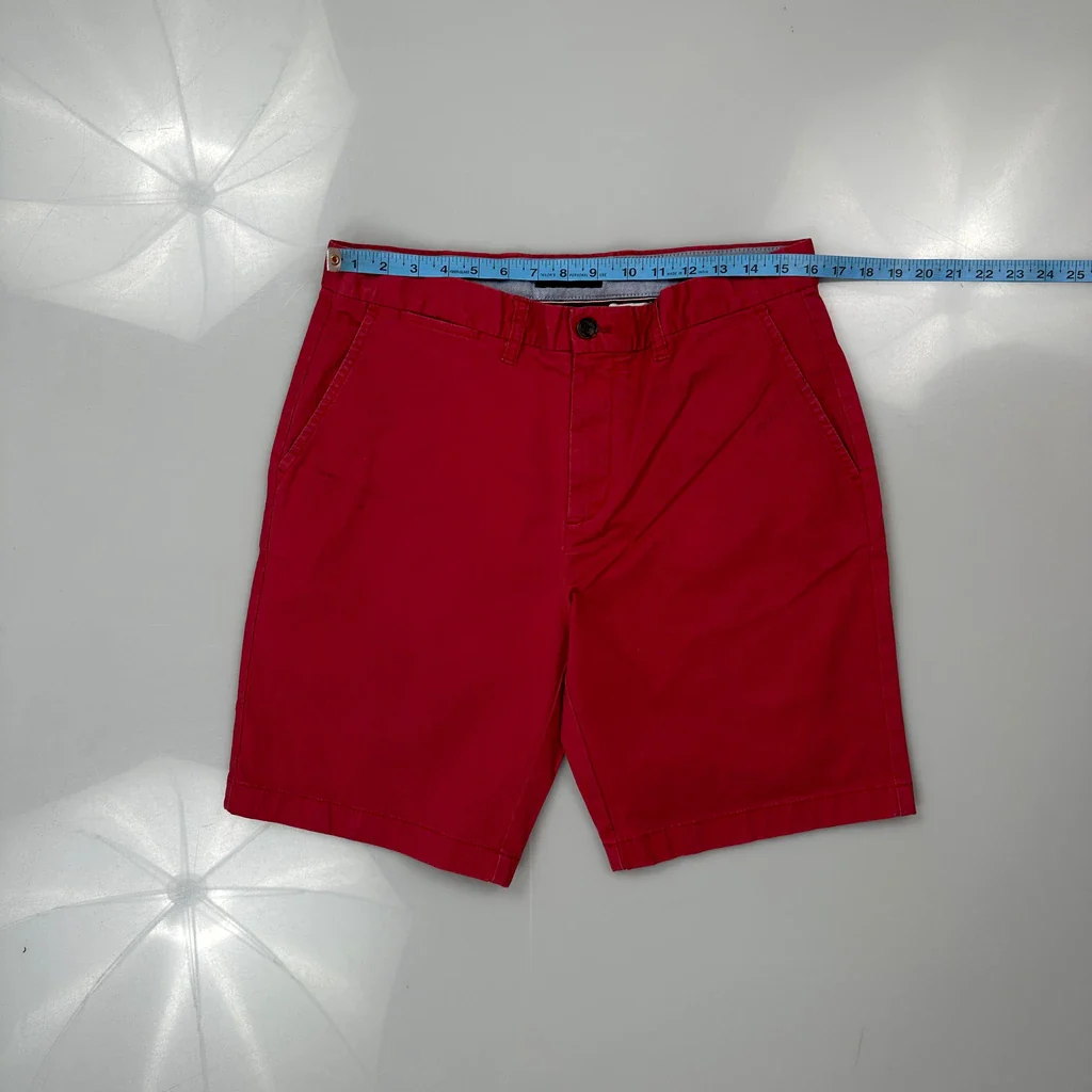 Tommy Hilfiger Chino Shorts - 33W 9L Red Cotton - Image 3