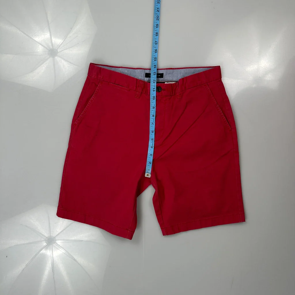 Tommy Hilfiger Chino Shorts - 33W 9L Red Cotton - Image 4