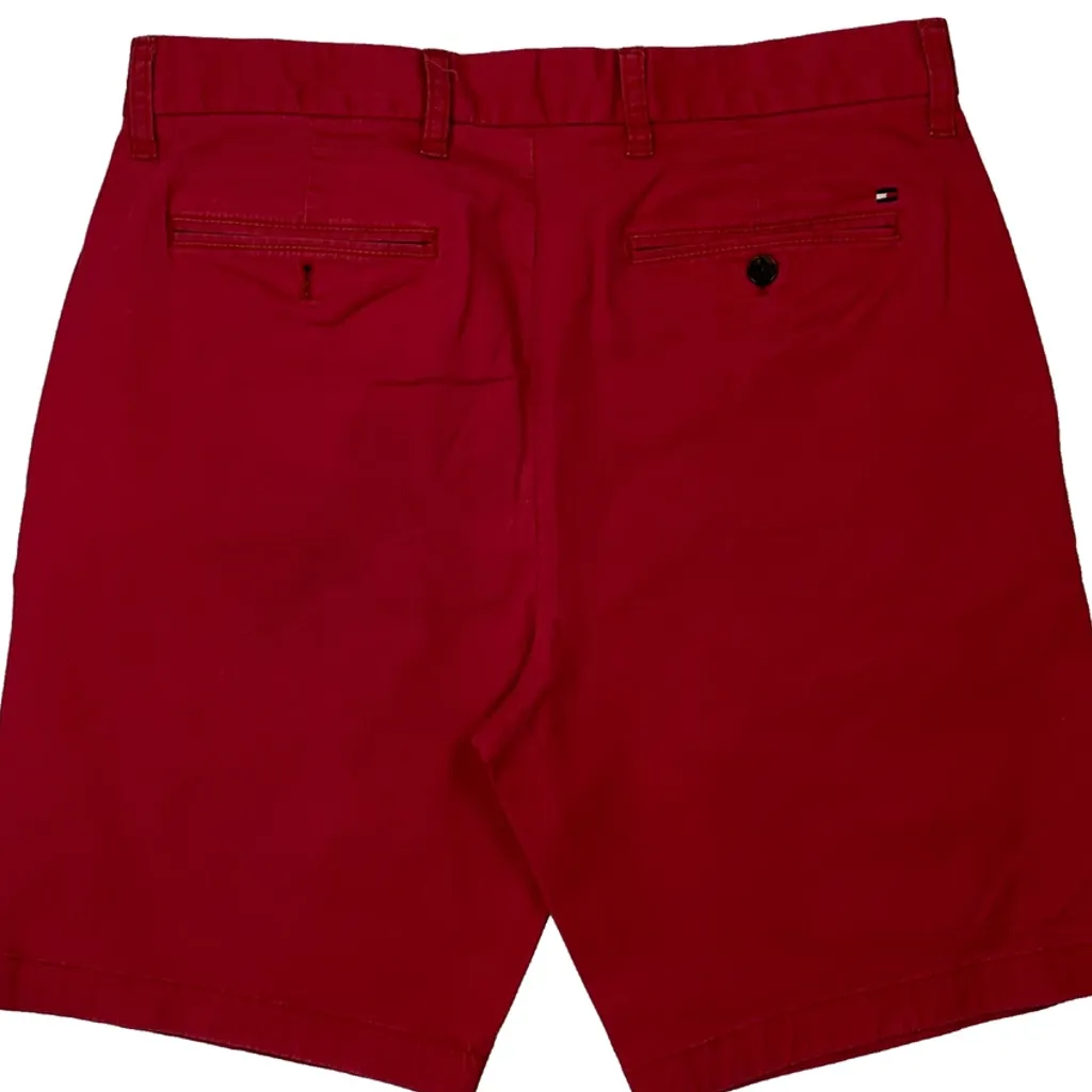 Tommy Hilfiger Chino Shorts - 33W 9L Red Cotton - Image 7