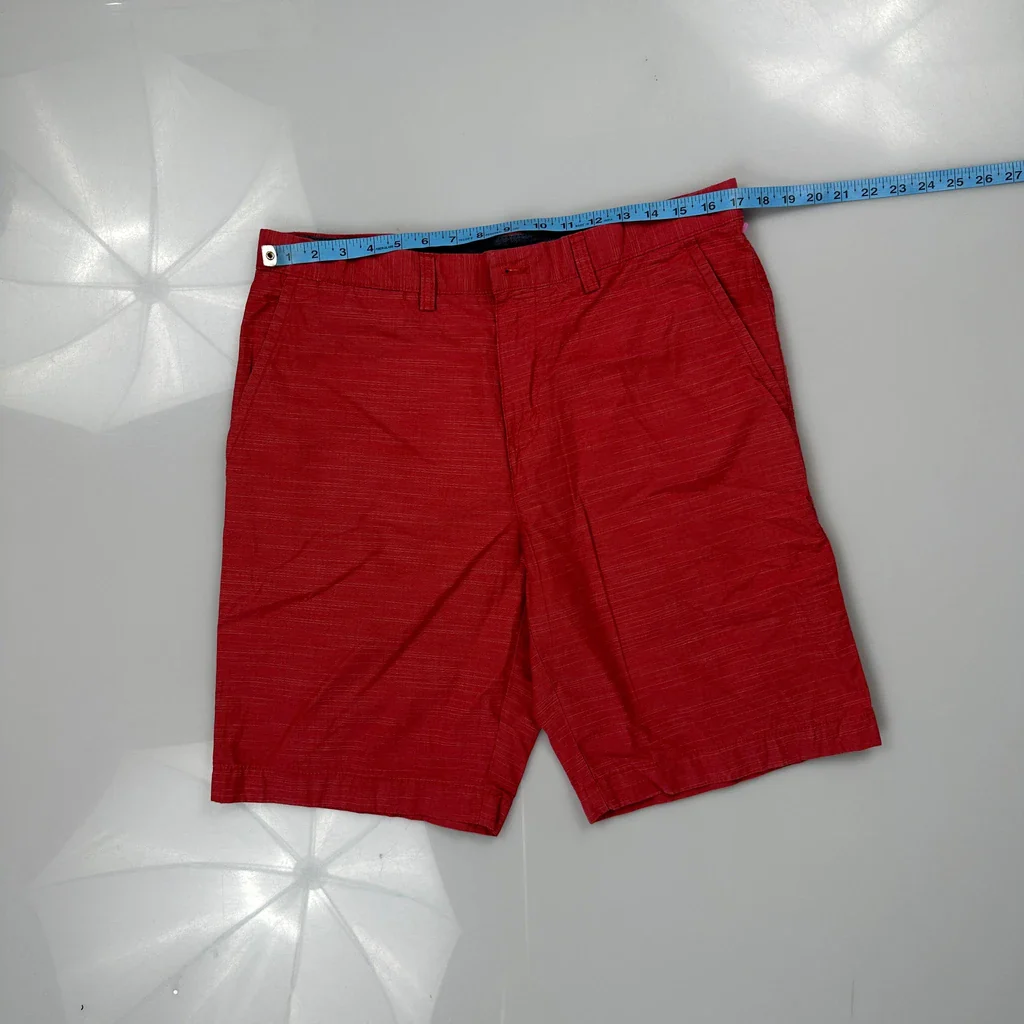 Tommy Hilfiger Chino Shorts - 34W 9L Red Cotton - Image 3