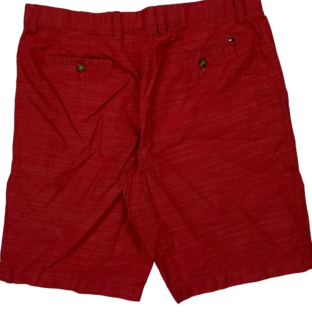 Tommy Hilfiger Chino Shorts - 34W 9L Red Cotton - Image 8