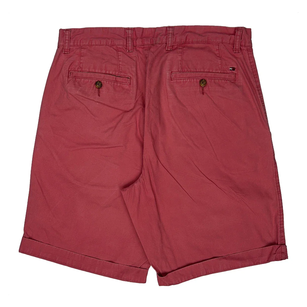 Tommy Hilfiger Chino Shorts - 34W 10L Red Cotton