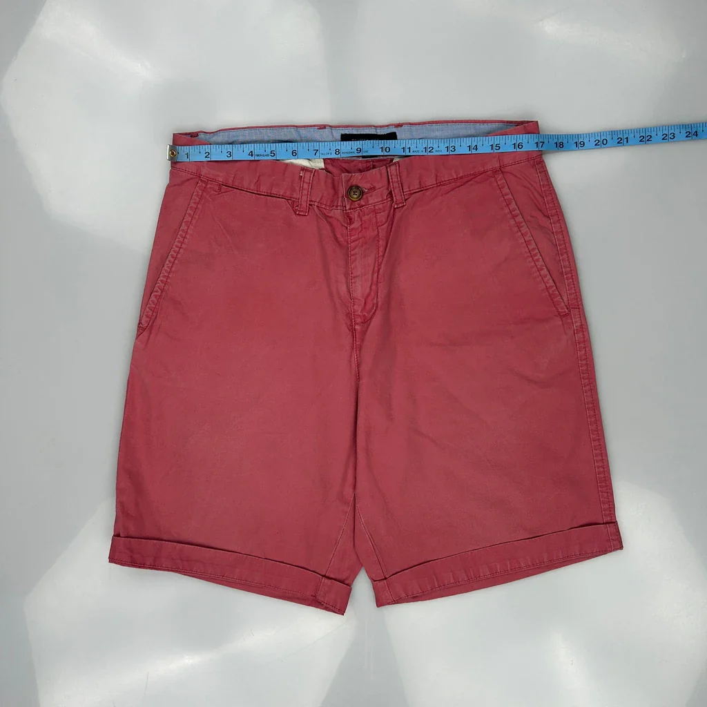 Tommy Hilfiger Chino Shorts - 34W 10L Red Cotton - Image 3