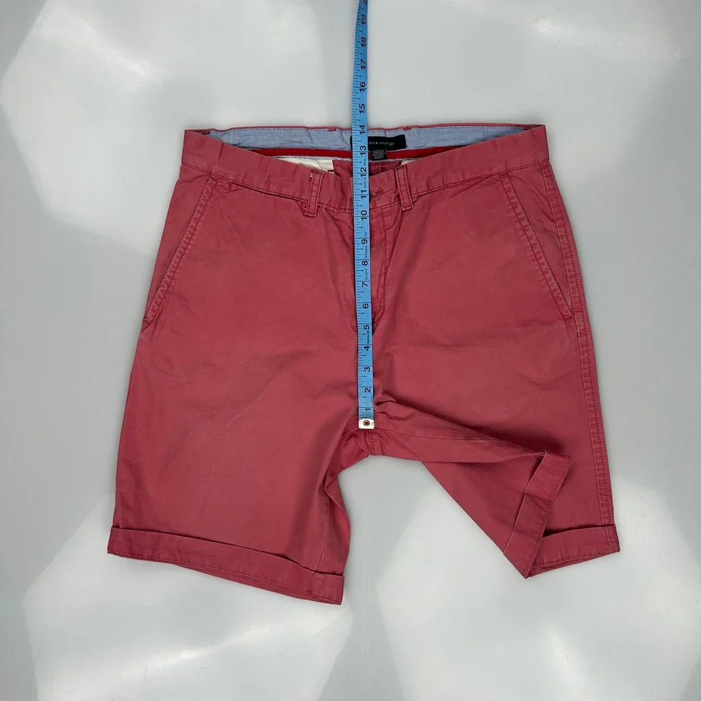 Tommy Hilfiger Chino Shorts - 34W 10L Red Cotton - Image 4