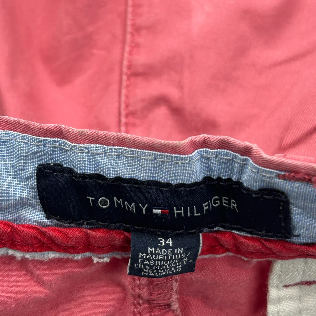 Tommy Hilfiger Chino Shorts - 34W 10L Red Cotton - Image 6